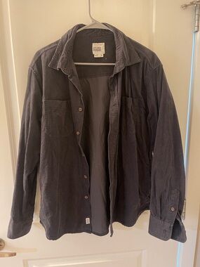 Men's Black Casual Shirt Jacket